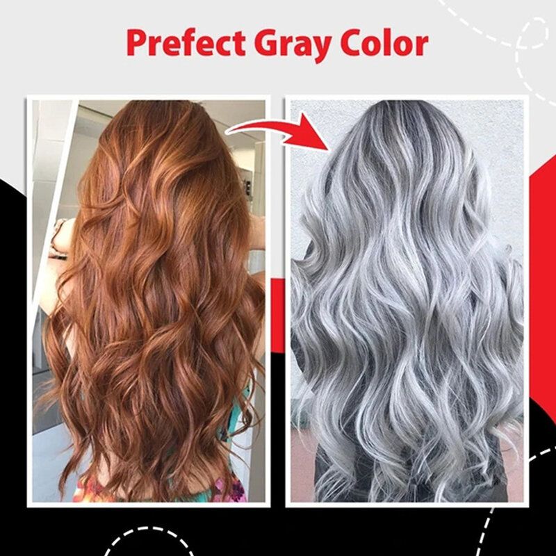 Smoky Hair szary krem barwiący Unisex jasnoszary srebrny farba kolorowa krem barwiący piękno kolor włosów farba wosk modyfikuj farbowania włosów stylizacja TSLM1