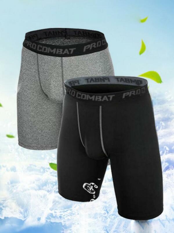 Mallas deportivas de secado rápido para hombre, pantalones cortos de cinco puntos, ajustados, absorbentes de humedad, gran oferta