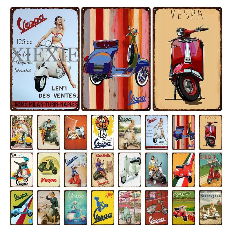 Tin Signs Motorcycle Wall Decorative Plates Beauty Metal Poster Retro Metal Plate Posters House Garage Home Decor