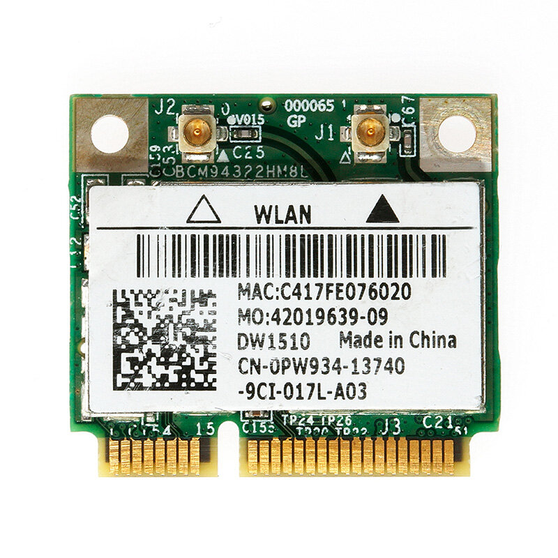بطاقة لاسلكية صغيرة PCI-E BCM94322HM8L DW1510 مزدوجة النطاق 300 متر لديل E4200 E5500