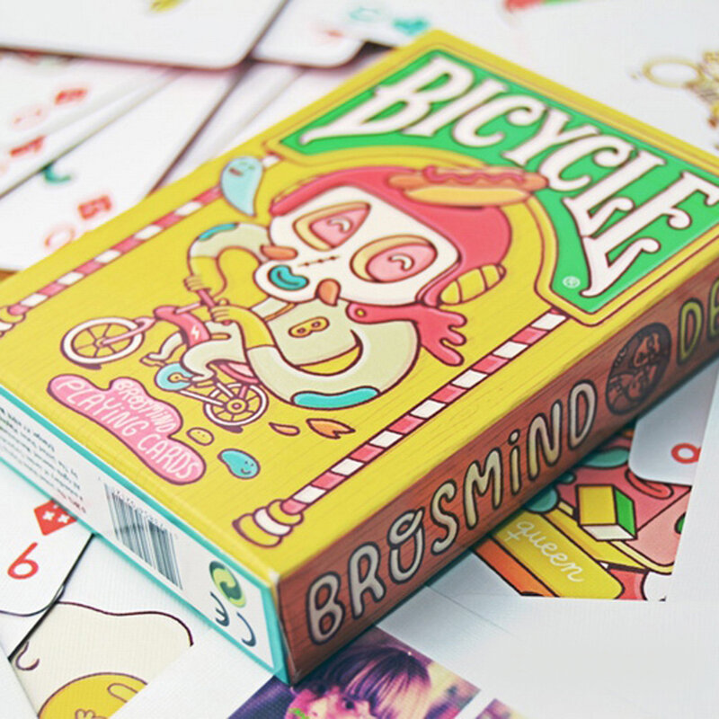 1 pçs bicicleta brosmind cartas de jogo piloto regular volta cartão magia truque adereços coleção versão deck
