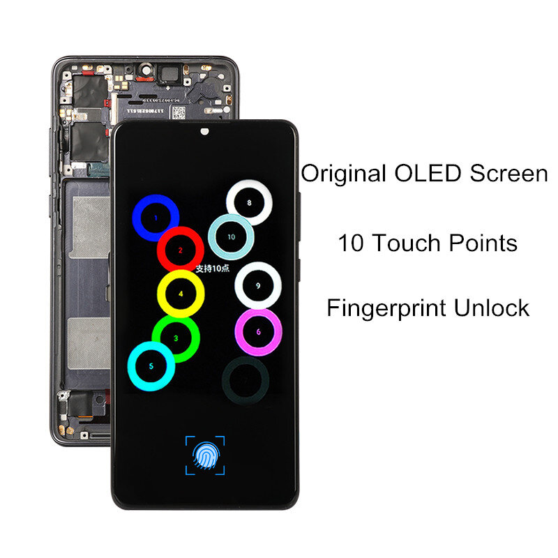Écran OLED LCD pour Huawei P30, avec support empreinte digitale et pièce de rechange du déverrouillage, original, P 30 ELE-L29 L09 L04