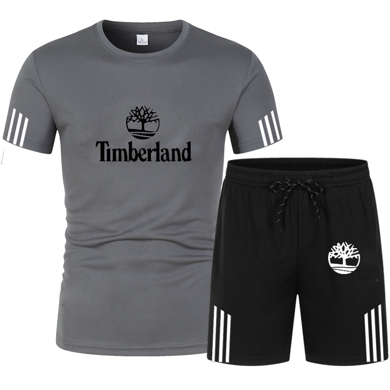 Tracksuit T เสื้อ + กางเกงขาสั้นชุดสูท2ชิ้นชุด2021ฤดูร้อนพิมพ์กีฬาชายหาดชาย Tees สั้นกางเกงชุด