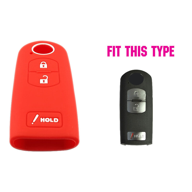 Para Mazda-3 speed3 silicone fob pele chave capa protetor chave remoto keyless coolbestda silicone chave fob capa
