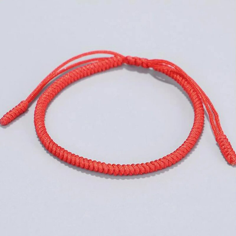 3PCS Tibetan Buddhist Braided Handmade Copper Beads Bracelet Lucky Rope Bangle