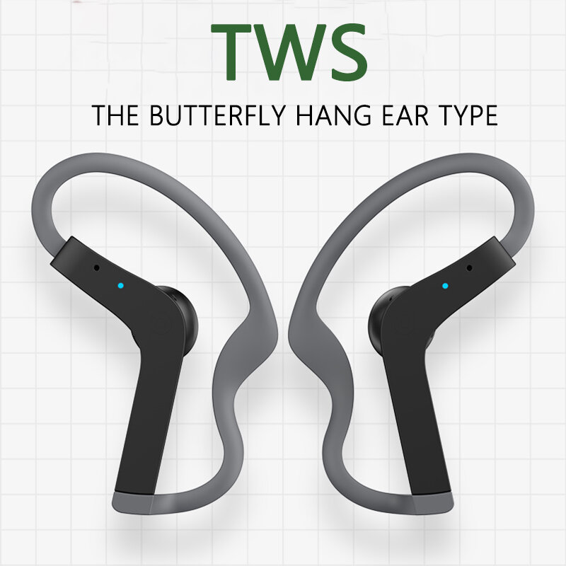 ผีเสื้อ B2หูฟังไร้สาย TWS Bluetooth 5.0หูฟังสเตอริโอหูฟังกันน้ำพร้อมไมโครโฟน