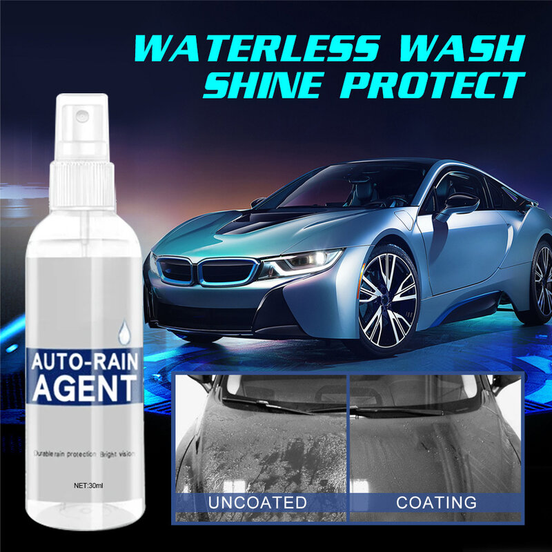 Agente de revestimento à prova d30 água de vidro do carro 30 ml chuva repelente spray multifuncional auto windshield anti névoa spray