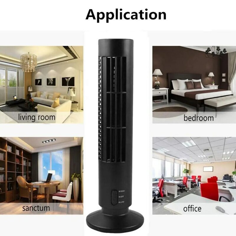 برج صغير مروحة USB مروحة التبريد المحمولة تحكم كامل الصيف مروحة التبريد مكيف الهواء الخالية من الشفرة لمكتب المنزل