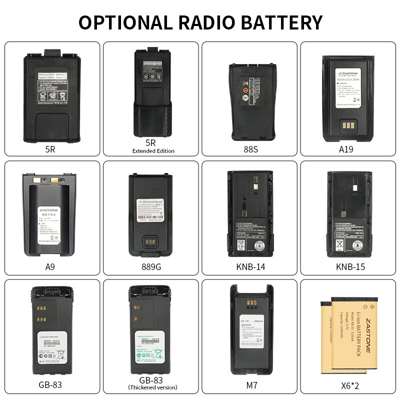 Vari tipi di walkie talkie batteria 5R 3107 GP328 M7 Speciale batteria della radio walkie talkie batteria Personalizzato