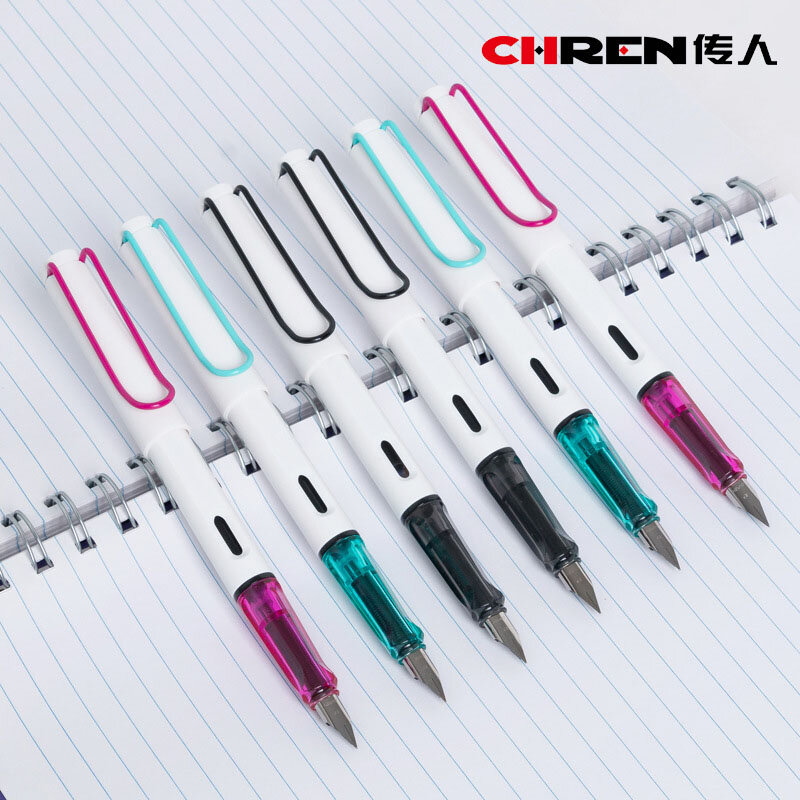 اللوازم المدرسية نافورة القلم 0.38 مللي متر عالية الجودة الحبر القلم البلاستيك أقلام مع الحبر الكيس للكتابة مكتب القرطاسية