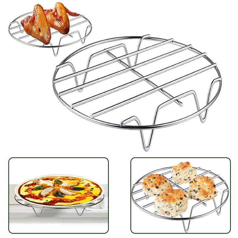 7inch Air Fryer Accessories Stainless Steam Rack Cooking Stand For Fryer, Sturdy Corrosion-Resistant Safe Air Fryer Accessories