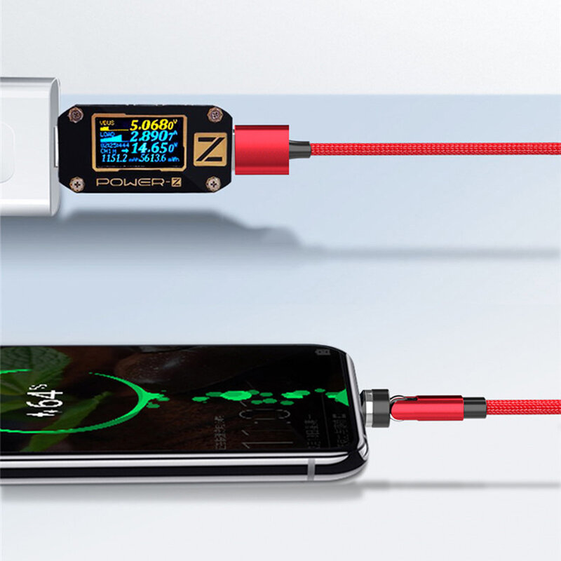 540 Kabel Data Line Memutar Magnetik Pengisian Cepat Pengisi Daya Magnet Kabel USB Mikro Tipe C Kabel Telepon Seluler untuk iPhone Xiaomi