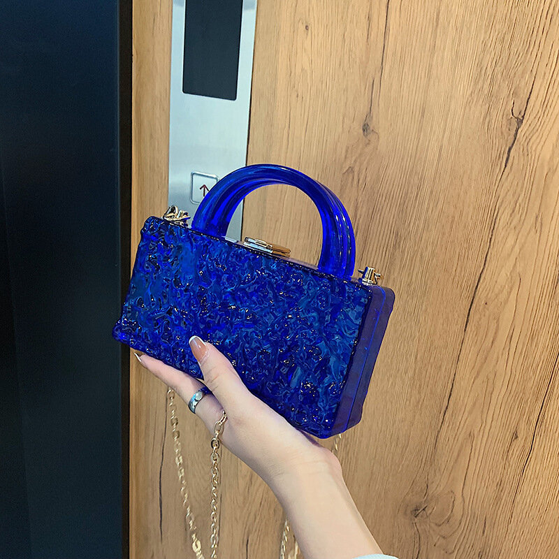 New Fashion Shoulder Bags For Woman Clear Acrylic Handbags Elegent High Quality Crystal Evening Bags Jelly Purse Clutch Bolsa