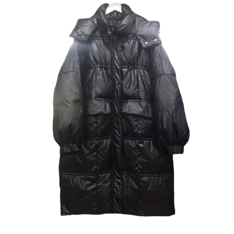 Manteau à capuche 90% en duvet de canard blanc pour femme, veste longue décontractée, parka ample et chaude, manteau de neige, vêtements d'extérieur