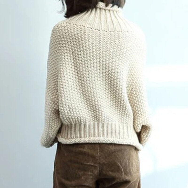 Suéteres de otoño para mujer, Top holgado de cuello alto, cálido, Harajuku, novedad de primavera y otoño, gran oferta, 2021