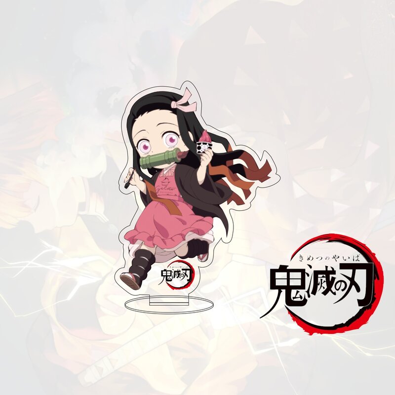 Japonês demônio assassino kimetsu não yaiba acrílico dupla-face boneca decoração modelo de brinquedo hd cartão de desenho animado personagem presente