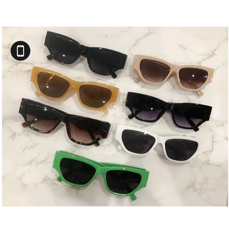 Lunettes de soleil yeux de chat pour hommes et femmes, Vintage, blanches, marque de styliste de luxe, UV400, 2021