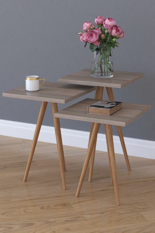 3 шт., декоративный кофейный столик Zigon в стиле ретро