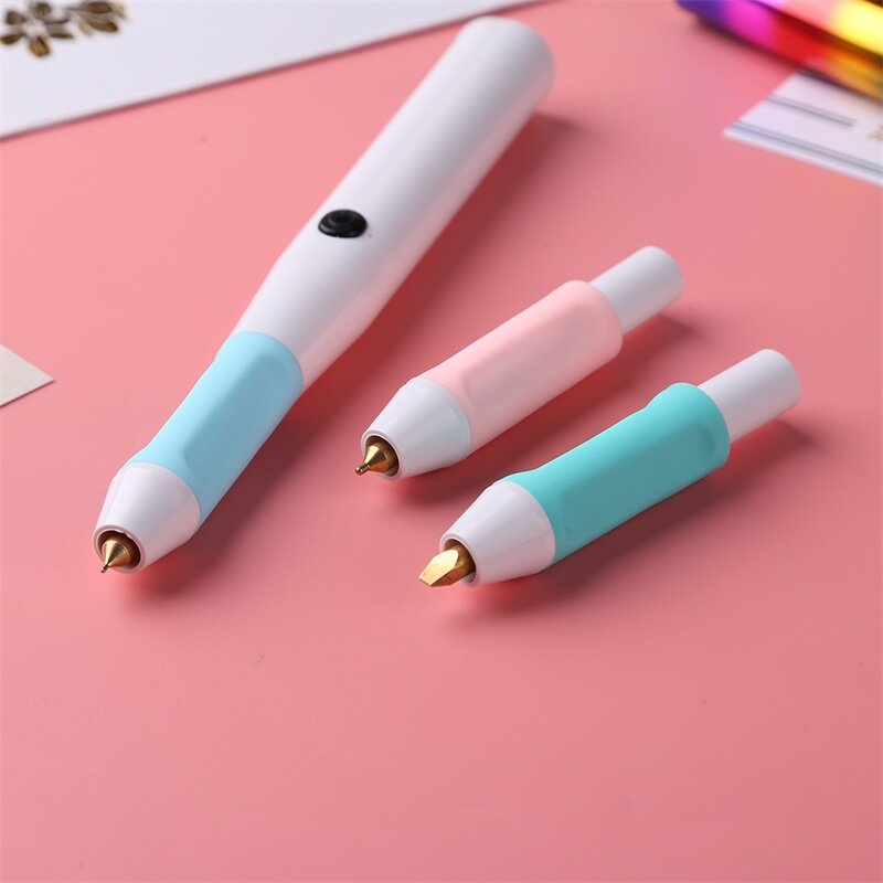 Interchangeable Head Heating Hot Stamping Pen To Add Shining Handwritten Sentiments Glimmering Accent To Your Projects 2021