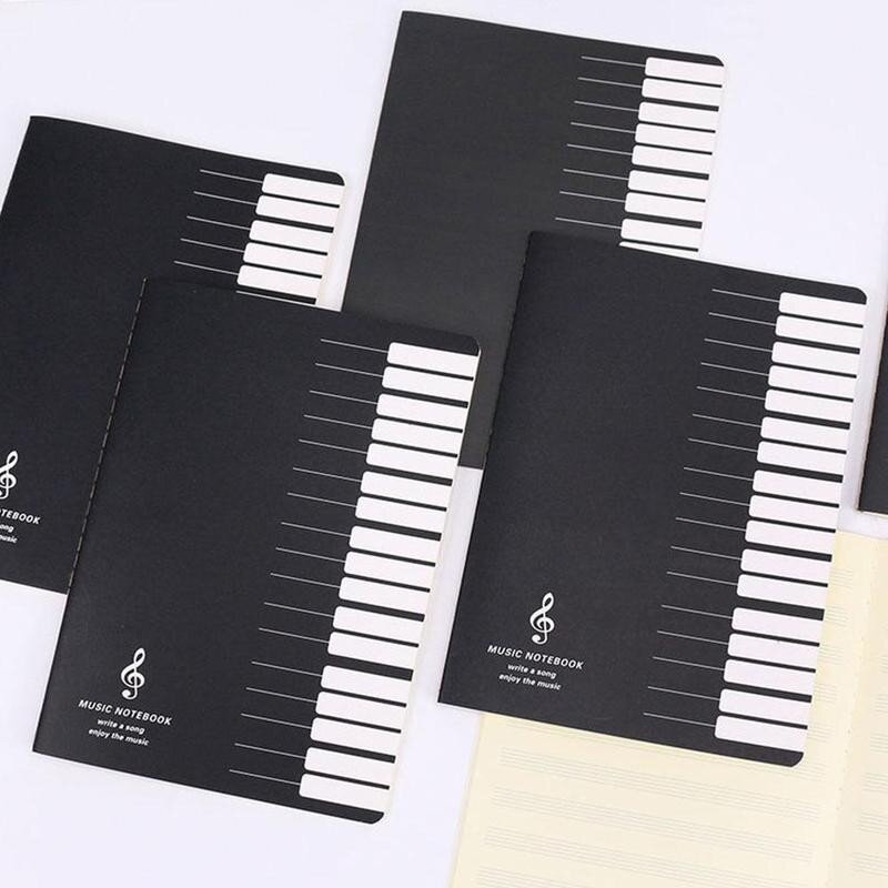 Music Practice Notebook Piano Violin Universal Five-line Accessories For Beginners Pattern Notebook Random Piano X3S8