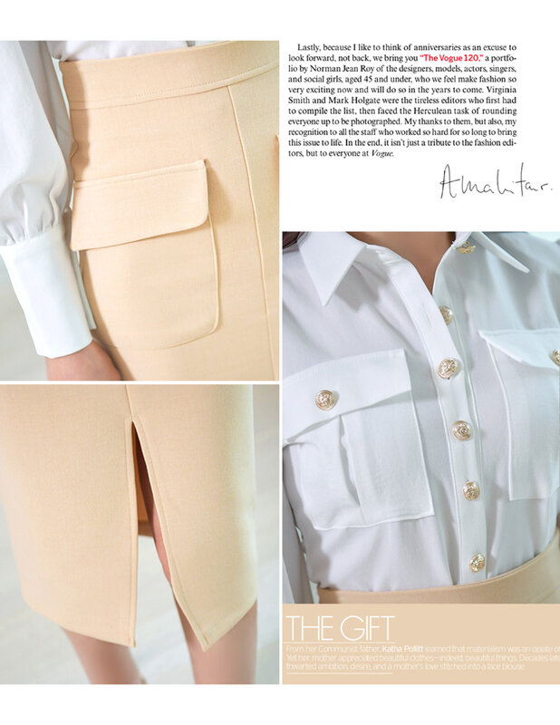 New Spring 2 Pieces Set Women White Shirts Blouses And High Waist Split Bodycon Pencil Skirts Korean Chic Office Lady Suit