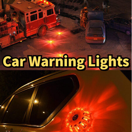 Car Strobe Warning 9-speed Adjustment Rotating Flashing Lights LED Traffic Lights Safety Lights Emergency Waterproof Dustproof