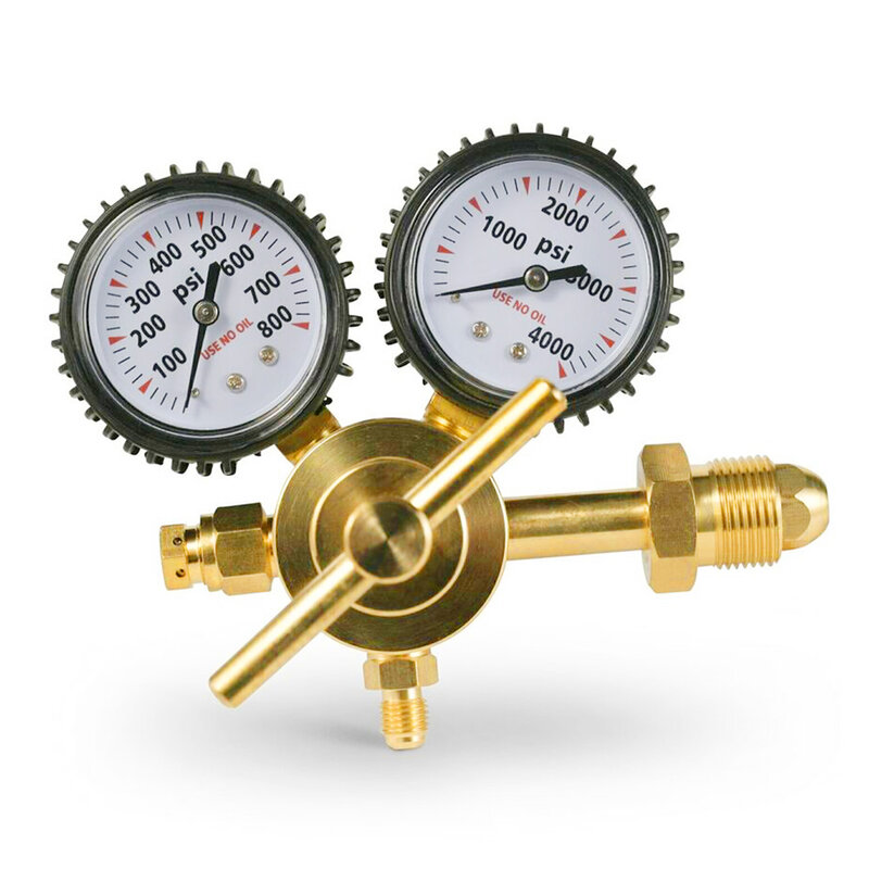 Nitrogen Regulator Gauge Pressure Equipment Output Inlet Connection Gauges