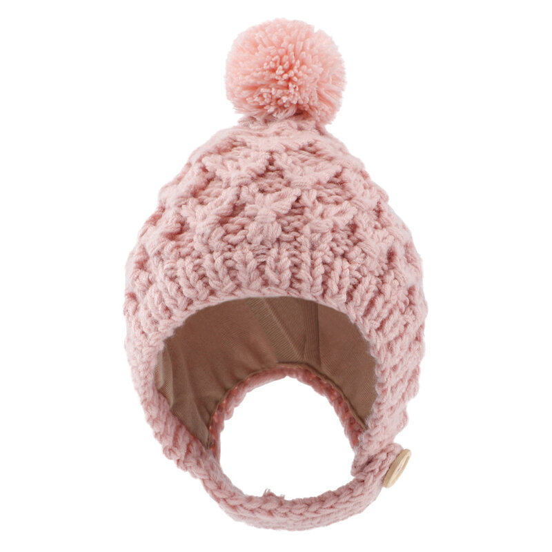 2021 겨울 따뜻한 두꺼운 니트 모자 어린이위한 귀여운 신생아 새 단색 소프트 니트 양모 모자 모자 소년 소녀 선물