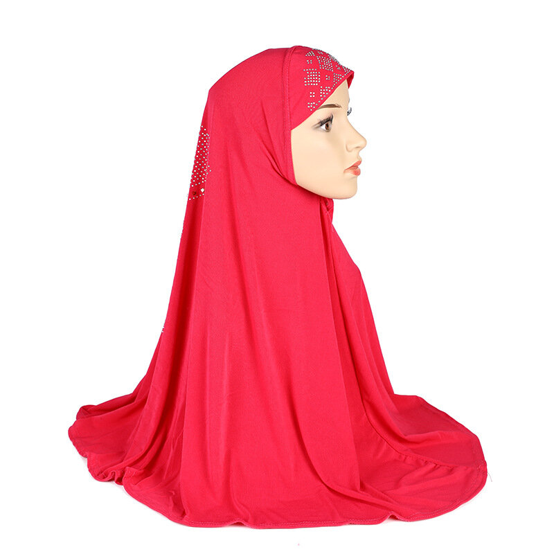 المرأة وشاح إسلامي لحظة الحجاب الصلبة الكتان الماس السيدات الحجاب جيرسي عمامة الإسلامية يلتف الحجاب العربية قبعة باندانا