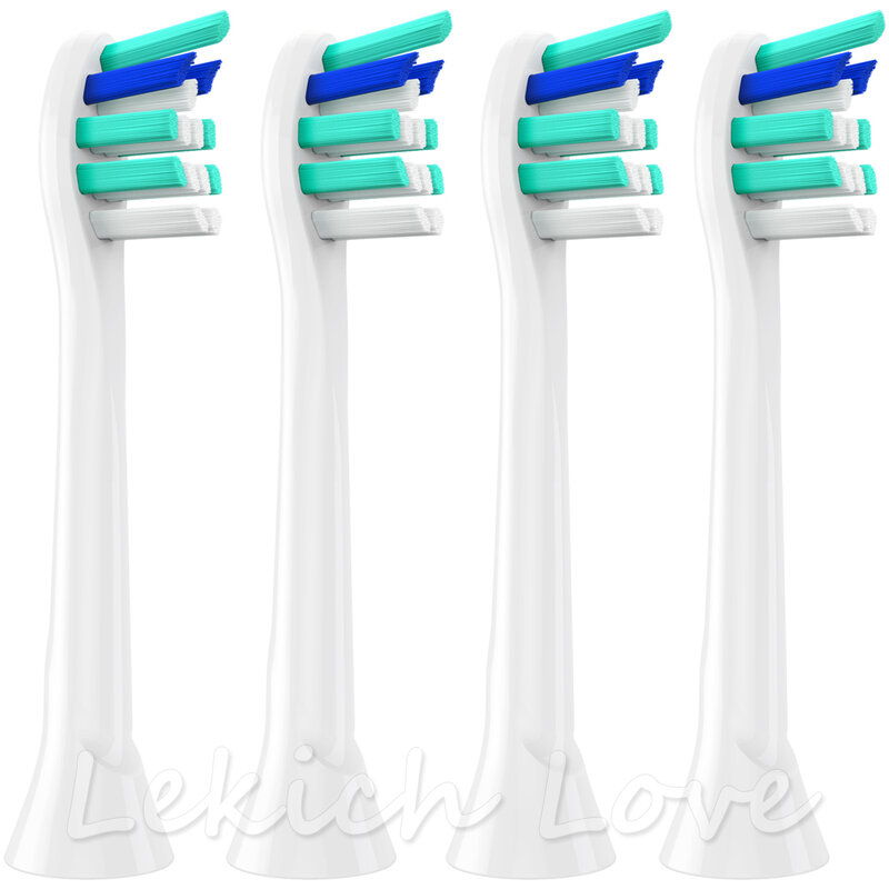 Cabeça de substituição para escova de dentes, 4 unidades, philips sonicare 2 séries hx6232 philips diamond clean sonicare flexcare