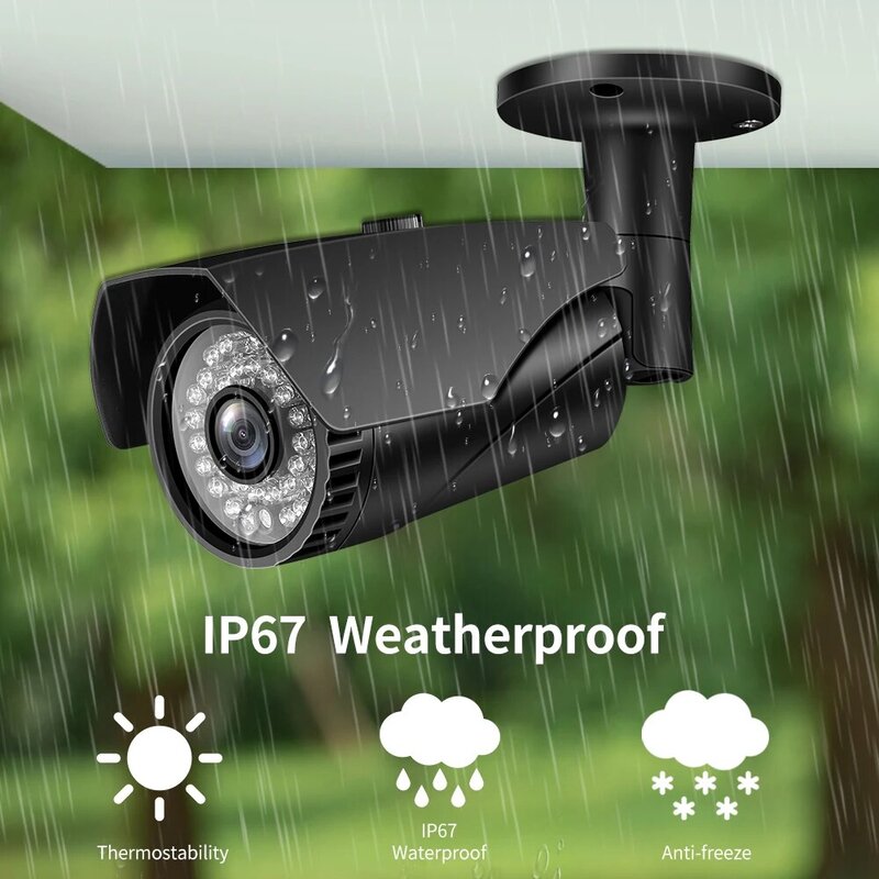 8MP 4K camera video surveillance,para exteriores POE H.265 Onvif, gris seguridad del hogar ,4MP cámara de videovigilancia