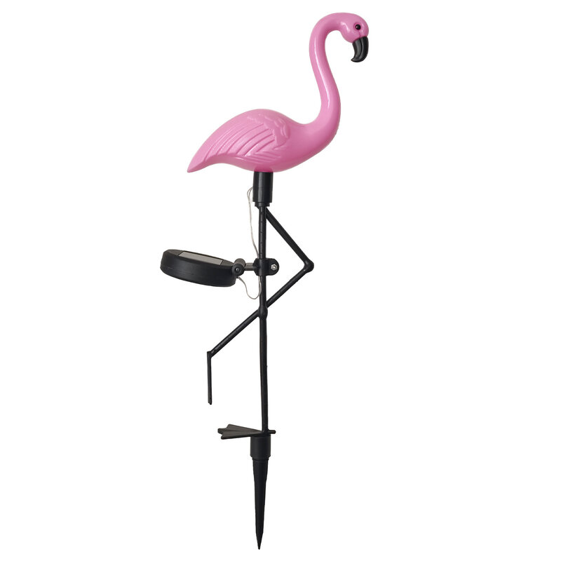Steker Tunggal Flamingo Lampu Taman Energi Surya Luar Ruangan Halaman Lampu Tanah Surya Lampu Lanskap Rumput Lampu Peri Daya Surya