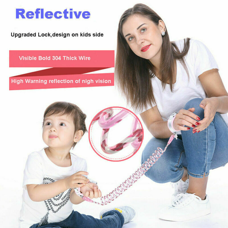 2020 New Adjustable Reflective Child Anti Lost Wrist Link Harness Toddler Child Kid Baby Wrist Strap Belt Reins