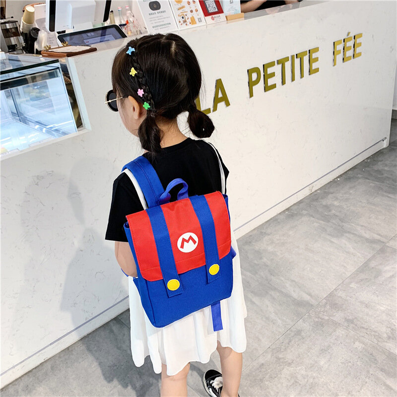 Mochila personalizada para niños, versión coreana de la nueva guardería, bolso escolar de contraste a la moda, snac para bebé, venta al por mayor