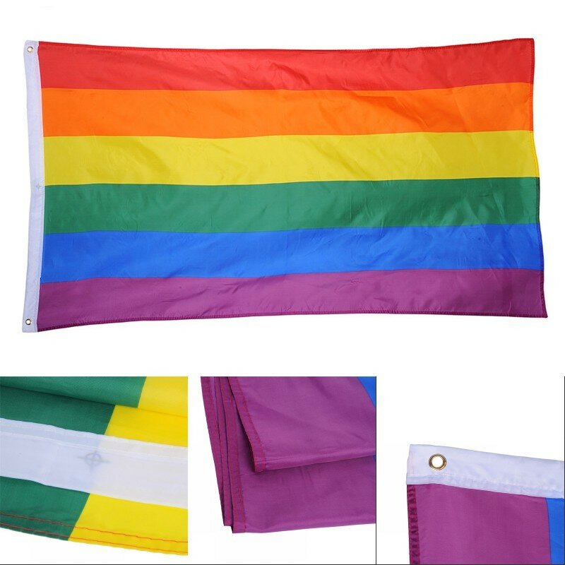 Bandeiras coloridas da paz do arco-íris, lésbicas, gay, parada, Lgbt, orgulho LGBT, decoração home, bandeira, bandeira, poliéster, 3 tamanhos