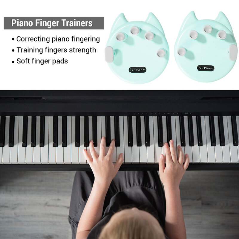 Trenerzy palców fortepianowych palce fortepianowe trening siłowy narzędzia palec korektor miękkie wygodne podkładki na palce klawiatura pianina prezenty
