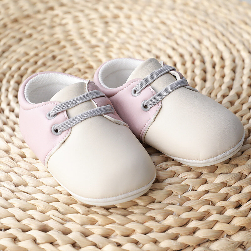 Zapatos de cuero suave para bebés y niños, calzado de suela suave de 10,5-13cm, para primavera y otoño, novedad