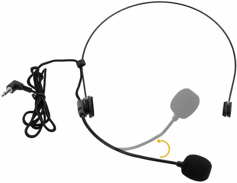 Microfone de fone de ouvido com montagem de cabeça unidirecional