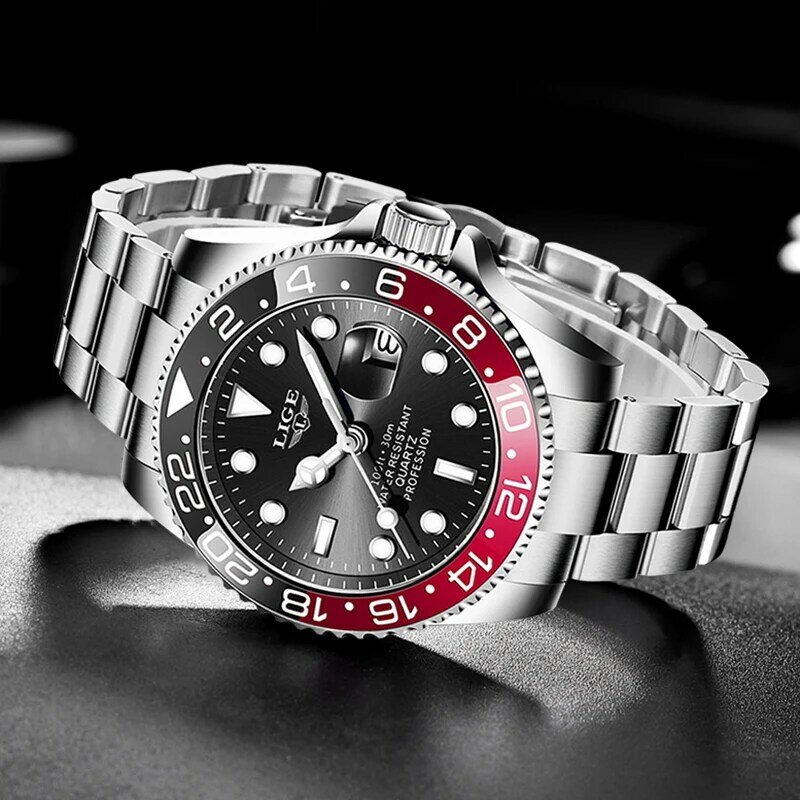 2022 lige topo marca de luxo moda mergulhador relógio masculino 30atm à prova dwaterproof água relógio data relógios do esporte dos homens quartzo relógio relogio masculino