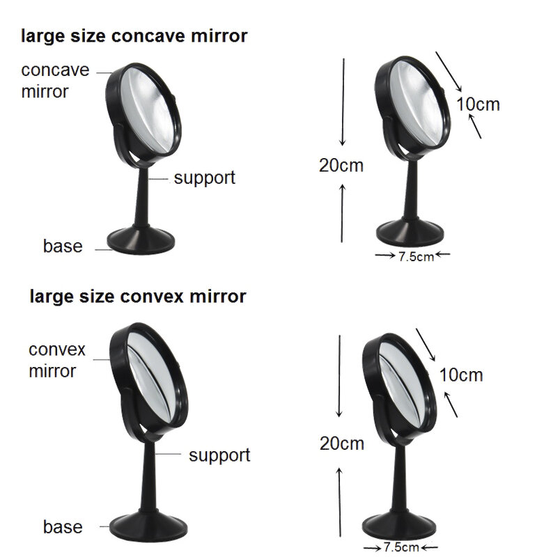 Lensa Cekung Cembung Set Optik Ukuran Besar Prisma Segitiga Kaca Optik Foto Pelangi Sumber Cahaya Tiga Baris