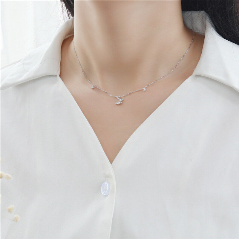 Sodrov – collier pendentif papillon pour femmes, bijoux en argent Sterling 925