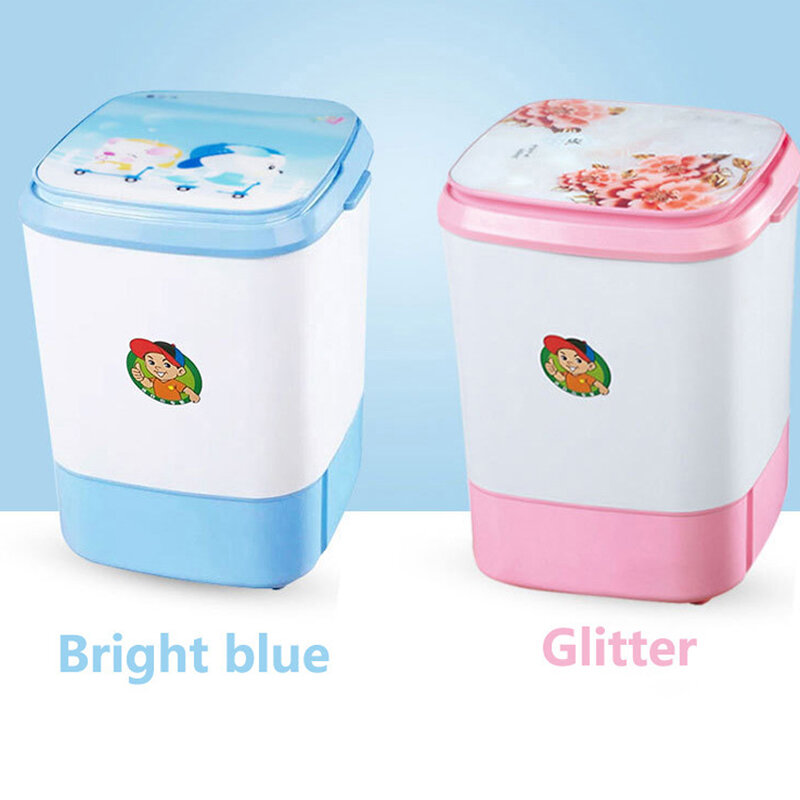 Small Mini Washing Machine Single bucket Semi-automatic With Spin Portable Home Personal Business Travel Underwear Shirt Washer