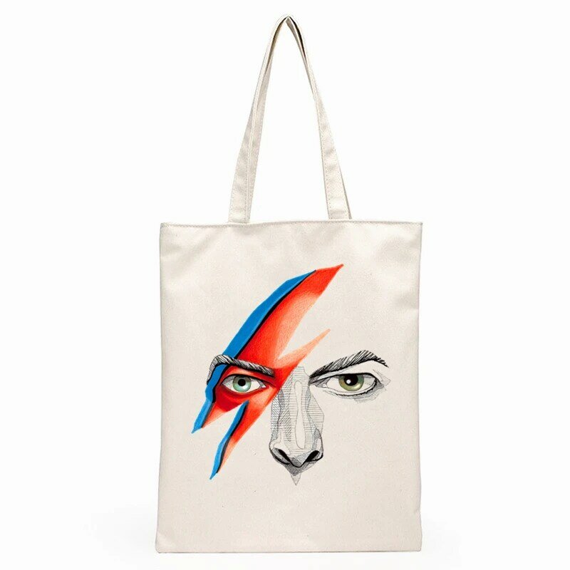 Rip David Bowie Inghilterra Musica Rock Pop Star Borse per la Spesa di Stampa Delle Ragazze di Modo di Hip Hop Pantaloni A Vita Bassa Casual Pacakge Sacchetto di Mano