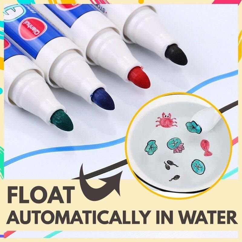 Magical สีน้ำภาพวาด Erasable Marker ไวท์บอร์ดสำนักงานโรงเรียนครอบครัวไม่ละลายน้ำลอยน้ำ Fun ของเล่นเด็ก