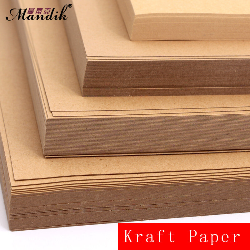 200gsm 50 Sheets Verpakking Papier Bruin Kraftpapier Hard Karton In A4 Size