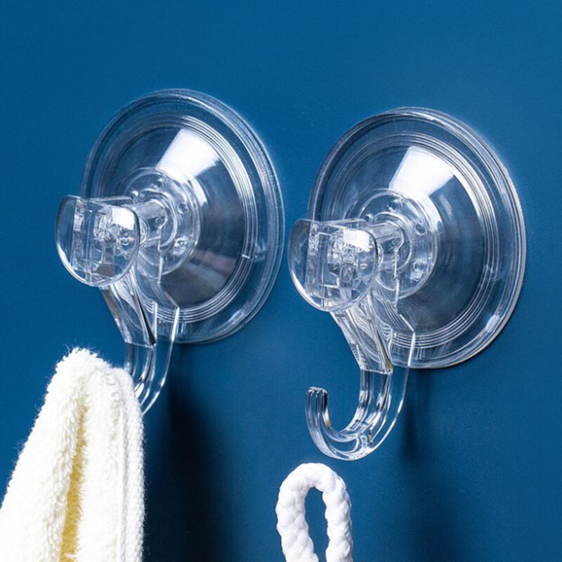 2Pcs/Set Powerful Suction Cup Hooks Heavy Duty Vacuum Suction Shower Hooks Storage Hanger Bathroom Window Hooks Home Accessories