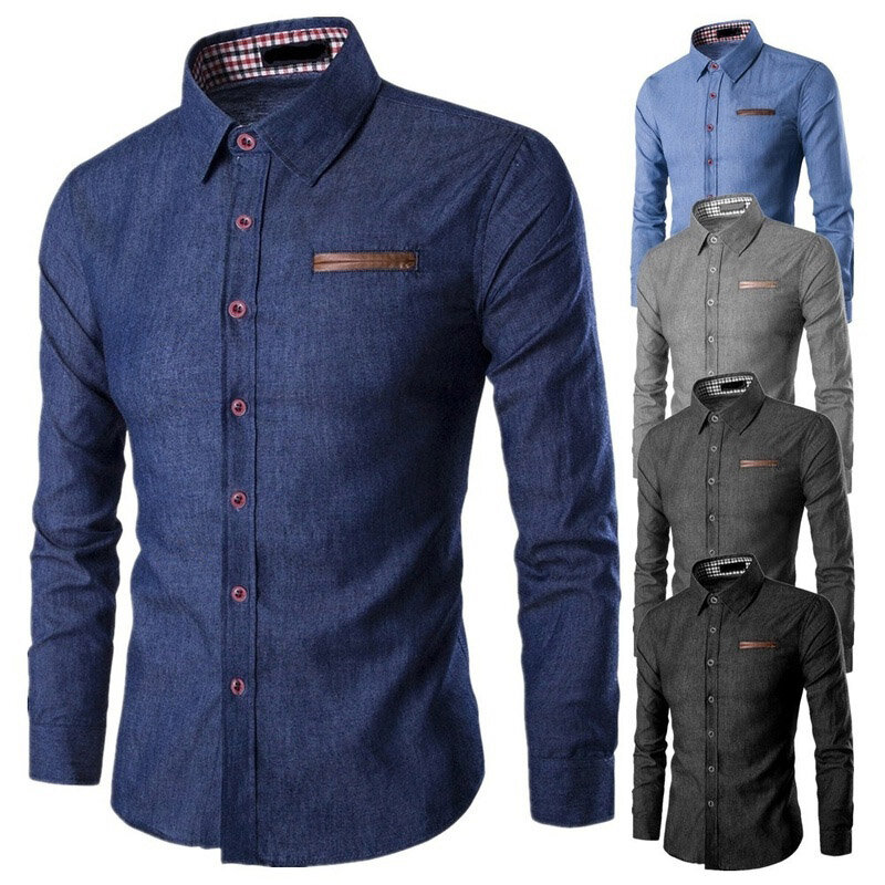 ZOGAA-Camisa de manga larga para hombre, Camisa Masculina ajustada de algodón para negocios, ropa de calle informal, novedad de 2021