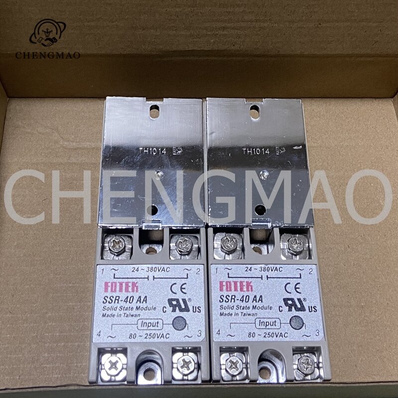 SSR40AA SSR10AA SSR25AA FOTEK Control SSR White Shell Single Phase Solid State Relay With Plastic Cover