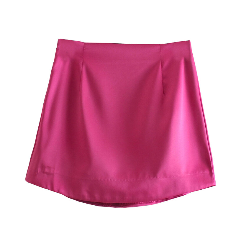 Женская однотонная мини-юбка на молнии сбоку, светильник Кая Повседневная облегающая юбка