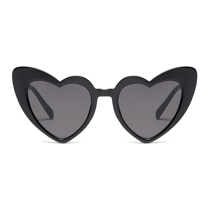 I più nuovi occhiali da sole a forma di cuore d'amore donna Vintage nero rosa rosso montatura in acetato grigio marrone lenti occhiali da sole UV400 ss020